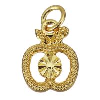 Brass Jewelry Pendants, gold color plated, hollow, 10x13.5x2.5mm, Hole:Approx 3.5mm, 100PCs/Lot, Sold By Lot