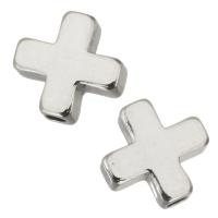 Tibetan Style Jewelry Beads, Cross, plated, 8x8x3mm, Hole:Approx 1.5mm, 100PCs/Lot, Sold By Lot