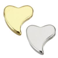 Zink Alloy Smycken Pärlor, Hjärta, plated, fler färger för val, 10x10x3.5mm, Hål:Ca 1.5mm, 100PC/Lot, Säljs av Lot