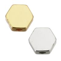 Zinc Alloy Jewelry Beads Hexagon plated Approx 1.5mm Sold By Lot