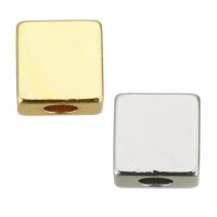 Zinc Alloy Jewelry Beads Square plated Approx 1.5mm Sold By Lot