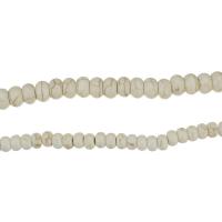 Perline in turchese, turchese sintetico, formato differente per scelta, bianco, 10Strandstrefolo/lotto, Venduto da lotto