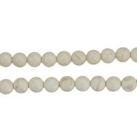 Abalorios de Turquesa, Turquesa sintético, Esférico, Blanco, 10mm, agujero:aproximado 1.5mm, longitud:aproximado 14.5 Inch, 10Strandsfilamento/Grupo, aproximado 40PCs/Sarta, Vendido por Grupo