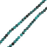 Perles turquoises, turquoise synthétique, Rond, normes différentes pour le choix, bleu, Trou:Environ 1mm, Longueur:Environ 16 pouce, 10Strandstoron/lot, Vendu par lot