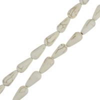Turquoise Beads, Teardrop, white, 13x7x7mm, Hole:Approx 1.5mm, Length:Approx 16 Inch, 10Strands/Lot, Approx 30PCs/Strand, Sold By Lot