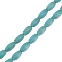 Turquoise Beads Drum faceted blue Approx 1.5mm Length Approx 15.5 Inch Sold By Lot