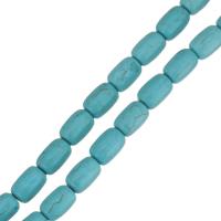Türkis Perlen, Synthetische Türkis, Eimer, verschiedene Größen vorhanden, blau, Bohrung:ca. 1.5mm, Länge:ca. 16 ZollInch, 10SträngeStrang/Menge, verkauft von Menge