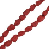 Türkis Perlen, Synthetische Türkis, Klumpen, rot, 10x14mm, Bohrung:ca. 1.5mm, Länge:ca. 16 ZollInch, 10SträngeStrang/Menge, verkauft von Menge