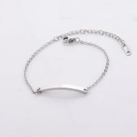 Stainless Steel Jewelry Bracelet, fashion jewelry, silver color, Sold By Strand