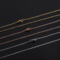 Rustfrit Stål Nekclace Chain, Stainless Steel, mode smykker, flere farver til valg, Solgt af Strand