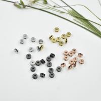 Brass Spacer Beads, plated, DIY & micro pave cubic zirconia, more colors for choice, nickel, lead & cadmium free, 6mm, 10PCs/Bag, Sold By Bag