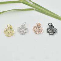 Cubic Zirconia Micro Pave Brass Pendant, plated, DIY & micro pave cubic zirconia, more colors for choice, nickel, lead & cadmium free, 11.20mm, 10PCs/Bag, Sold By Bag