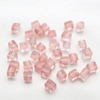 Mixed Gemstone Beads, Natural Stone,  Square, DIY, more colors for choice, nickel, lead & cadmium free, 4mm, 25PCs/Bag, Sold By Bag