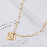 Stainless Steel Jewelry Necklace fashion jewelry golden Sold By Strand