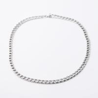 Stainless Steel Necklace Chain, fashion jewelry, silver color, Sold By Strand