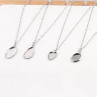 Stainless Steel Necklace Findings, fashion jewelry & DIY, more colors for choice, 45cm ,2mm, Sold By Strand