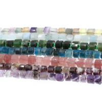 Mixed Gemstone Beads, Aquamarine, Column, polished, different color and pattern for choice & DIY & different size for choice & faceted, more colors for choice, Sold By Strand