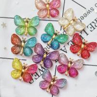 Resin Pendant, Butterfly, DIY & epoxy gel, more colors for choice, 25x32mm, 100PCs/Bag, Sold By Bag