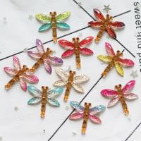 Resin Pendant, Dragonfly, DIY & epoxy gel, more colors for choice, 32x27mm, 100PCs/Bag, Sold By Bag