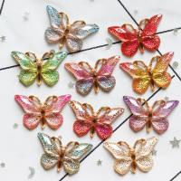 Resin Pendant, Butterfly, DIY & epoxy gel, more colors for choice, 25x38mm, 100PCs/Bag, Sold By Bag