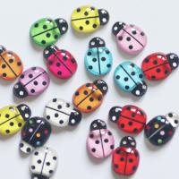 Fashion Resin Cabochons, Ladybug, DIY & epoxy gel, more colors for choice, 9x13mm, 100PCs/Bag, Sold By Bag