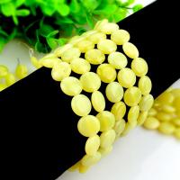 Gemstone Jewelry Beads Lemon Chrysoprase Flat Round polished DIY 12mm Sold By Strand