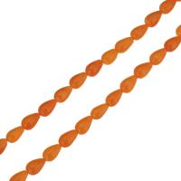 Perles en corail naturel, larme, orange, 6x4x4mm, Trou:Environ 0.5mm, Longueur Environ 16 pouce, 10Strandstoron/lot, Environ 67PC/brin, Vendu par lot