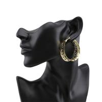 Jern Hoop Earring, forgyldt, for kvinde, flere farver til valg, nikkel, bly & cadmium fri, 45mm, Solgt af par