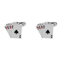 Cufflinks Zinc Alloy silver color plated durable & for man nickel lead & cadmium free Sold By Pair