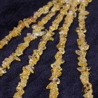 Edelstein-Span, Gelbquarz Perlen, DIY & verschiedene Größen vorhanden, gelb, verkauft von Strang