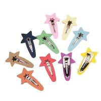 Hair Snap Clips Resin Star handmade for woman & frosted mixed colors Sold By PC