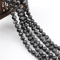 Perles en labradorite, Rond, poli, DIY & normes différentes pour le choix, noire, Vendu par brin