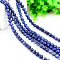 Sodalith Perlen, Sosalith, rund, poliert, DIY & verschiedene Größen vorhanden, blau, verkauft von Strang