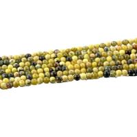 Turquoise Beads Yellow Turquoise Round polished DIY shallow dark green camouflage 3mm Sold By Strand