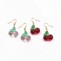 Resin Earring Zinc Alloy with Resin sang gold plated fashion jewelry Sold By Pair