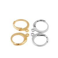Stainless Steel Hoop Earring Component plated 12mm Sold By PC