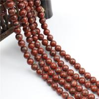 Sesam Jaspis Perlen, Naturstein, rund, poliert, DIY & verschiedene Größen vorhanden, verkauft von Strang
