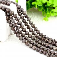 Natural Snowflake Obsidian Beads, Round, polished, DIY & different size for choice, Sold By Strand