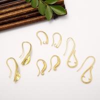 Brass Hook Earwire, gold color plated, DIY & different styles for choice, nickel, lead & cadmium free, Sold By PC