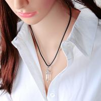 Edelstein Schmuck Halskette, Lederband, mit Kristall, Modeschmuck, keine, verkauft von Strang