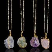 Ожерелья из драгоценных камней, цинковый сплав, с Природный камень, ювелирные изделия моды, Много цветов для выбора, продается Strand