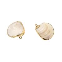 Shell Pendants, Trumpet Shell, plated, DIY, white, 22*20*5mm, 50PCs/Bag, Sold By Bag