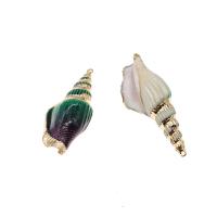 Natural Trumpet Shell Pendants, Conch, plated, DIY, more colors for choice, 74*25*16mm, 50PCs/Bag, Sold By Bag
