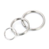 Ανοξείδωτο χάλυβα Split Ring, 304 από ανοξείδωτο χάλυβα, Βιώσιμη, αρχικό χρώμα, 50PCs/τσάντα, Sold Με τσάντα