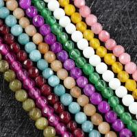 Mischedelstein Perlen, Naturstein, rund, poliert, DIY, keine, 4mm, ca. 90PCs/Strang, verkauft von Strang