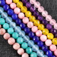 Mixed Gemstone Beads, Natural Stone, Round, polished, DIY & faceted, more colors for choice, 8mm, Approx 48PCs/Strand, Sold By Strand