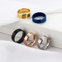 Inox ljudi prst prsten, Nehrđajući čelik, Uštipak, pozlaćen, različite veličine za izbor & za čovjeka, više boja za izbor, 8mm, Veličina:6-13, Prodano By PC