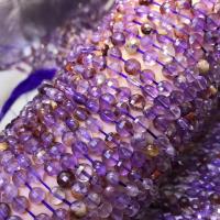 Natürliche Amethyst Perlen, flache Runde, poliert, DIY & verschiedene Größen vorhanden & facettierte, violett, 4x4.5mm, verkauft per ca. 15 ZollInch Strang