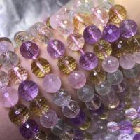 Koraliki Biżuteria naturalny kwarc, Kwarc naturalny, Koło, obyty, DIY & fasetowany, mieszane kolory, 10mm, sprzedawane na około 15 cal Strand
