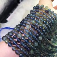 Perles de fluorite, Bleu-Fluorite, Rond, poli, DIY & facettes, violet, 8mm, Environ 48PC/brin, Vendu par Environ 15 pouce brin